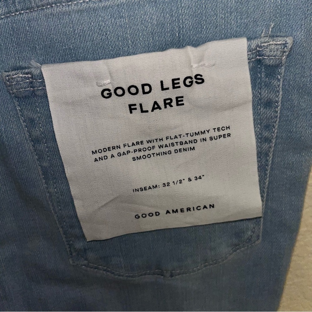 Good American Good Legs Flare Jeans Size 6/28 New With Tags - Picture 7 of 10